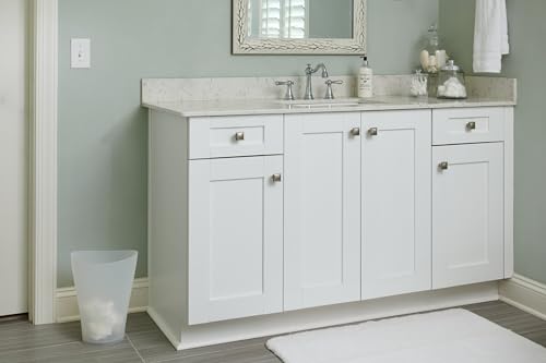 Compact Plastic Wastebasket 9 Quart Open Vanity Trash Can