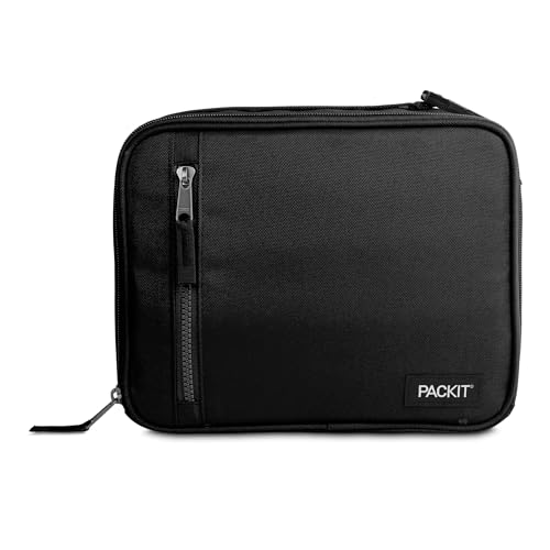 PackIt Freezable Classic Lunch Box - Black with Built-in Ice Packs