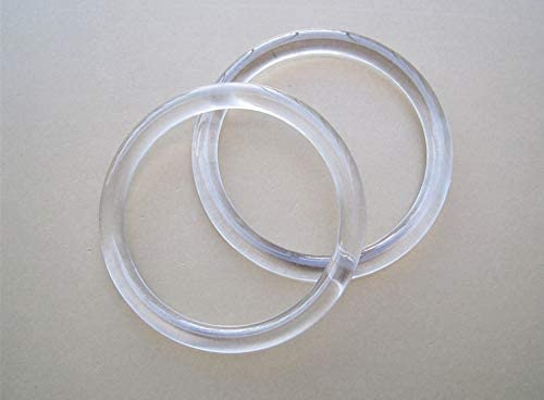 45mm Clear Plastic O-Rings 6-Pack for DIY Crafts, Crochet and Curtains