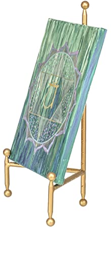 14-Inch Gold Tripod Tabletop Easel for Plates, Art, and Books