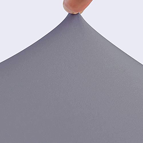 Queen Box Spring Cover - Stretchable 4-Side Bed Skirt Wrap, Grey