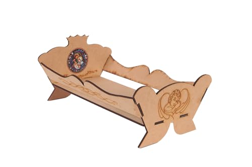 40 CM Handcrafted Wooden Nativity Scene Manger - Religious Christmas Decor