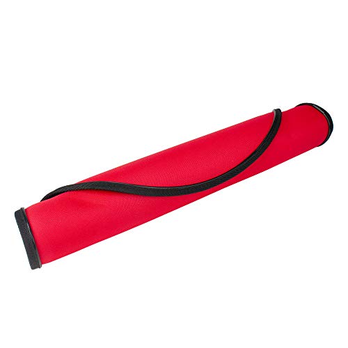 22-Inch Christmas Tree Floor Protector Mat - Red & Black Non-Slip