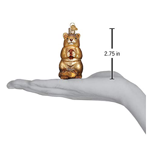 Old World Christmas Wildlife Chipmunk Glass Ornament - Hand-Painted Holiday Tree Decor