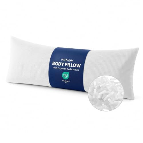 Waffle Weave Body Pillow for Side Sleepers - 20x54 Inch