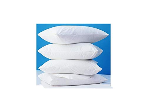 4-Pack Standard Size Waterproof Vinyl Pillow Covers with Zipper Closure
