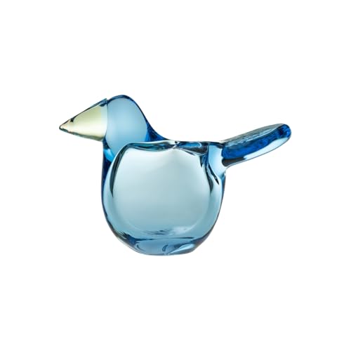 Handcrafted Mouth-Blown Glass Flycatcher Bird Figurine