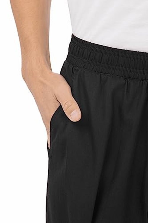 Chef Works Men's Better Built Baggy Chef Pants, Black, Medium