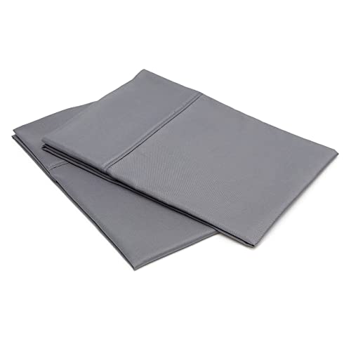 Standard Pillowcase Set, Soft Microfiber Bedding - Dark Gray, 20 x 30 Inch
