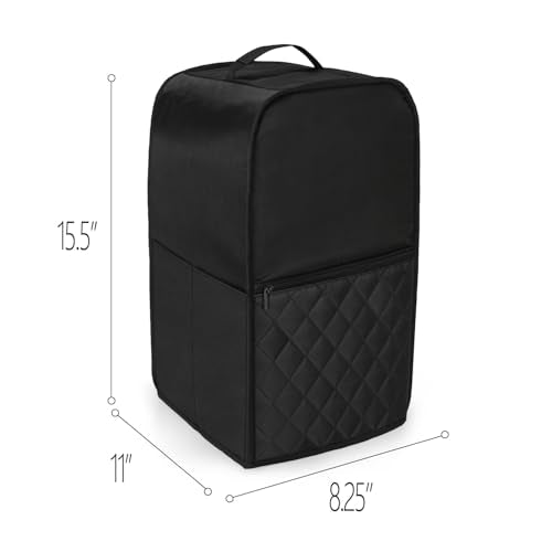 Food Processor Dust Cover with Accessory Pockets, 11-14 Cup Capacity