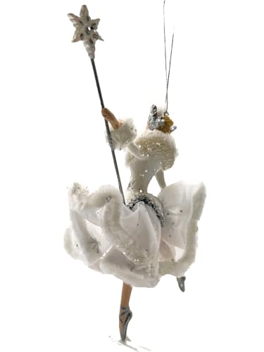 Kurt S. Adler White and Silver Snow Queen Ballerina Christmas Ornament
