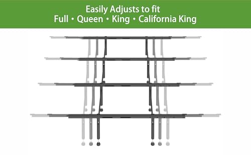 Adjustable Bed Center Support System with 8 Legs for Full to King Beds
