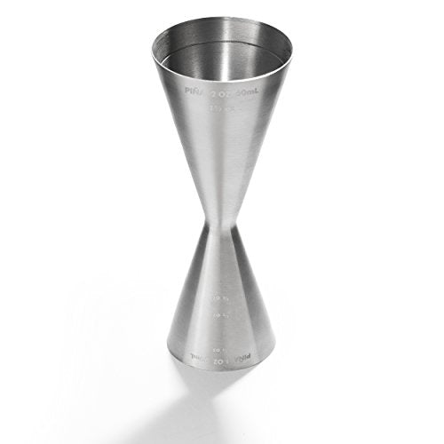Piña Barware Slim Stainless Steel Jigger - Commercial 2oz / 1oz Brushed Finish