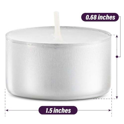 MontoPack 200 Unscented White Tealight Candles Bulk - 6 Hour Dripless, Smokeless Votive for Weddings, Home, Emergency