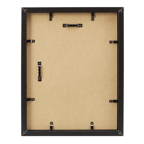 8.5x11 Inch Shadow Box Frame with Linen Back and Glass Front, Black