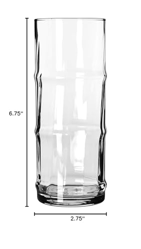 Libbey 16oz Bamboo-Style Cooler Glass - Set of 36, Upscale Bar & Restaurant Drinkware