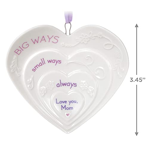 Hallmark Keepsake 2021 Love You Mom Hearts Porcelain Ornament