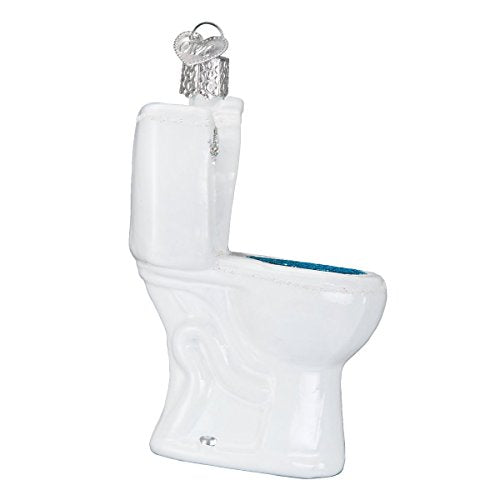 Old World Christmas The Throne Glass Ornament - Hand-Painted Toilet Humor Keepsake