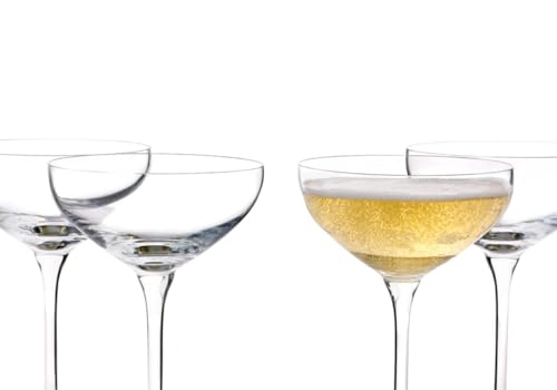 Hotel Collection 4-Piece Champagne Saucer Set - Elegant Drinkware