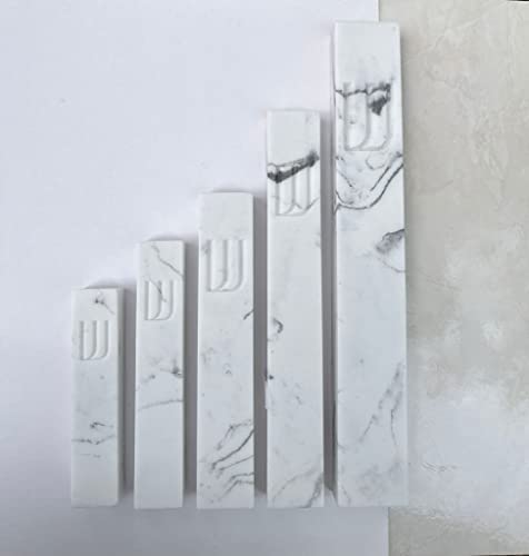 Modern Stone Mezuzah Case for Door - Adhesive Jewish Scroll Cover