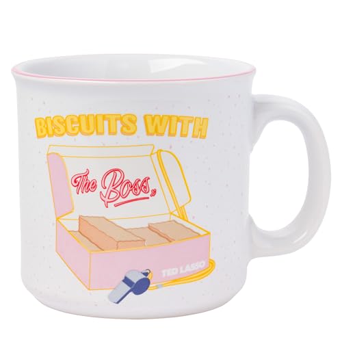 Ted Lasso Biscuits with the Boss Ceramic 20oz Camper Mug - Officially Licensed