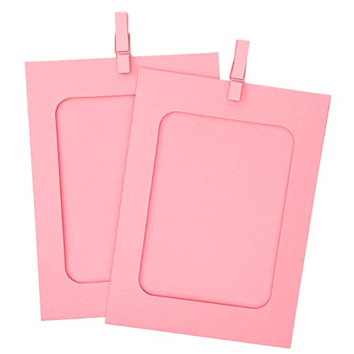 20-Piece Hanging Paper Photo Frame Set, 4x6 Inch Cardboard Picture Holders