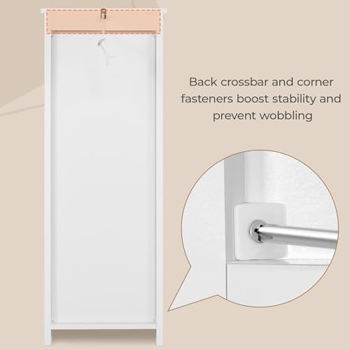 Slim 4-Drawer Bathroom Storage Cabinet, 12-Inch Wide Freestanding Organizer