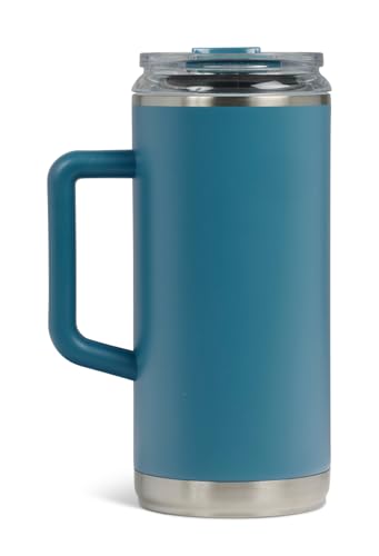 Igloo, 36 oz Tumbler with Handle, Reusable Travel Mug, Stainless Steel Insulated Hydration Cup for Hot & Cold Beverages, Modern Blue