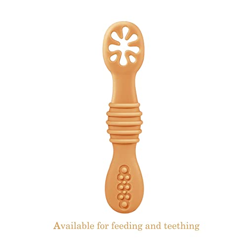 Silicone Baby Feeding Spoons 7 Pack - Soft Self-Feeding Utensils for Toddlers