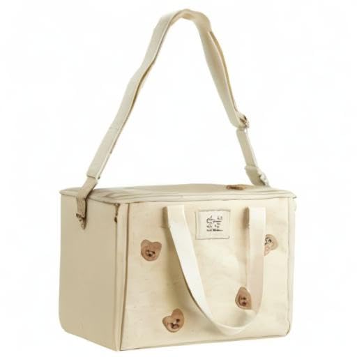 RICHTRUE Kawaii Lunch Bag for Girls Lunch Box Insulated Cute Lunch Bags for Women Insulated Lunch Box for Kids (Beige 2)