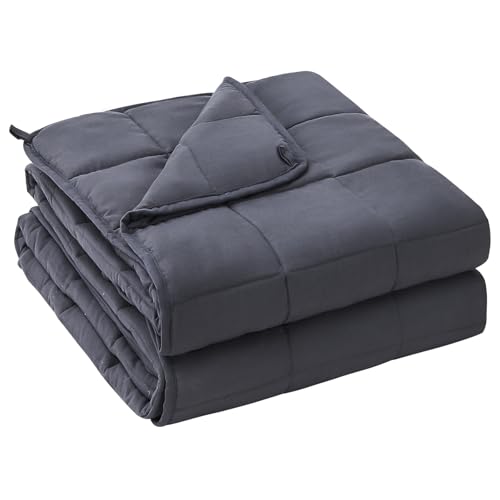 Yescool 20 lbs Cooling Weighted Blanket for Adults - Queen Size 60" x 80", Grey