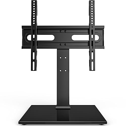 Universal Tabletop TV Stand for 27-60 Inch Flat Screen TVs with Glass Base