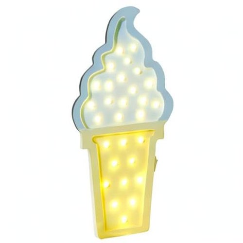 Sweet FanMuLin Ice Cream Valentine Romance Atmosphere Light, Party Wedding Birthday Party Decoration Kids' Room Battery Operated LED Night Lights (Blue and Yellow)