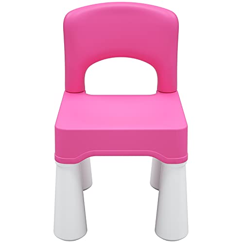 Ergonomic Toddler Chair - Stable Anti-Tip Pink Seat for Kids Ages 2+