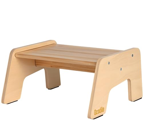 Wooden Toddler Step Stool for Bathroom and Kitchen, 400 lbs Capacity
