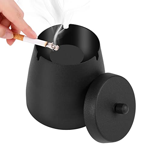 Windproof Stainless Steel Outdoor Ashtray with Lid for Patio and Deck