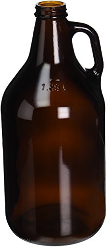 64 oz Amber Glass Growler - UV Protective Beer Jug for Home Brewing