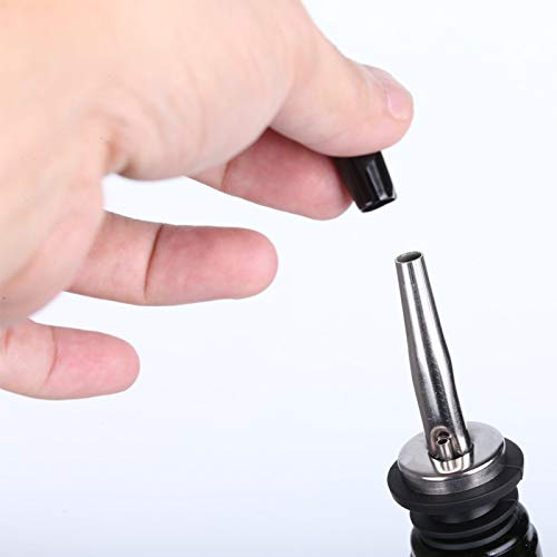 Rubber Pour Spout Dust Covers for Liquor & Olive Oil Bottles - 100 Pack