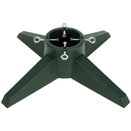 FORUP Green Christmas Tree Stand for Up to 8 Feet Trees - Heavy Duty, Water Reservoir, Easy Assembly