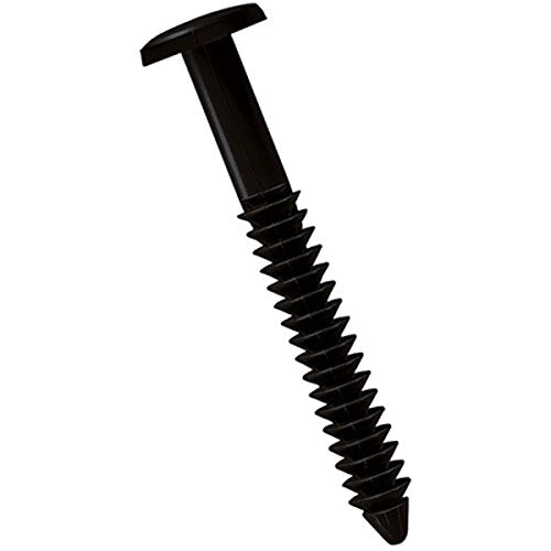 3-Inch Vinyl Shutter-Lok Fasteners for Exterior Shutters, Black (12-Pack)