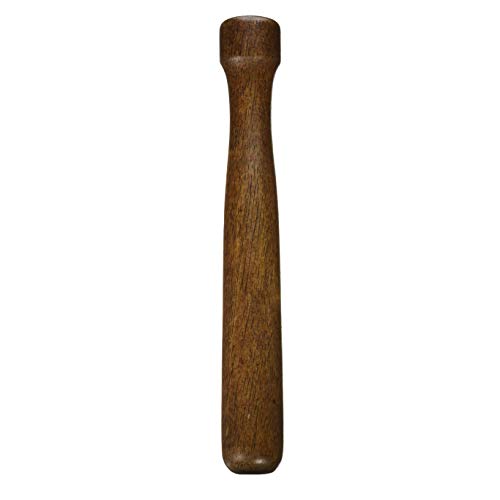 Winco 8-Inch Walnut Lacquered Wooden Muddler - Brown Kitchen Bar Tool