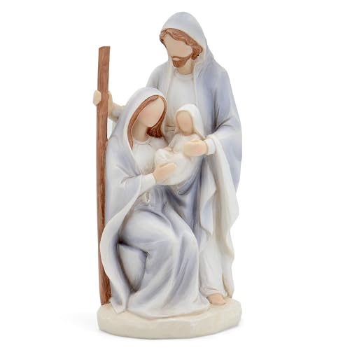 Christmas Nativity Set Figures - Holy Family Scene, Indoor 10" Decor