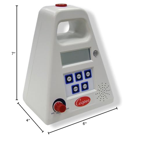 Cooper-Atkins FT24-0-3 Large Single Station Digital Kitchen Timer with Volume Control, 24 Hours Unit Range