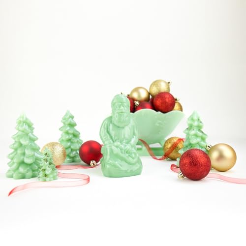 Mosser Glass 5.5-inch Jadeite Holiday Tree Figurine - Handcrafted Christmas Decor