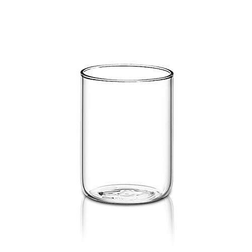 Borosilicate Drinking Glasses, 9 Oz Set of 6, Heat Resistant Clear Glass