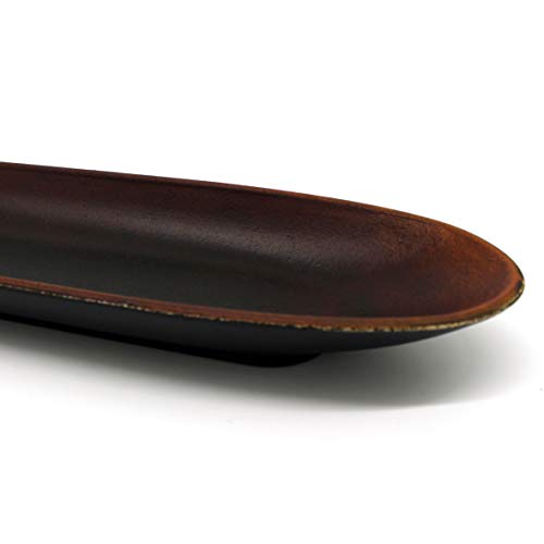 Rustic Oval Wooden Decorative Plate 16-Inch Antique Finish Candle Tray