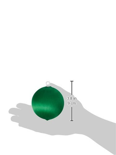 Decorative Satin Covered Styrofoam Balls 3-inch Christmas Craft Supplies, 4-pack