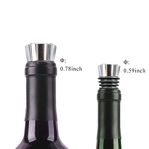 10-Pack Silver Metal Wine Bottle Stoppers for DIY Epoxy Resin Crafts