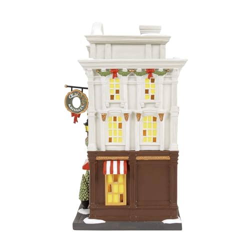 Lighted Christmas Village House Decor - Hand-Painted Porcelain (8.25 Inch)