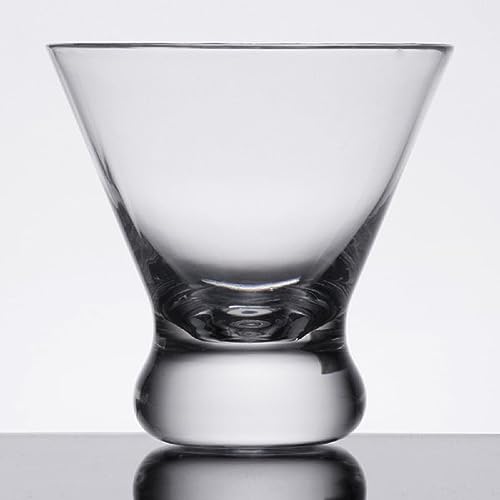 TrueCraftware 8 oz Heavy Base Clear Polycarbonate Cocktail Glass - Shatter-Resistant Drinkware